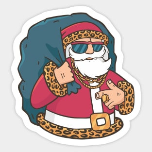 RAPPER SANTA Sticker